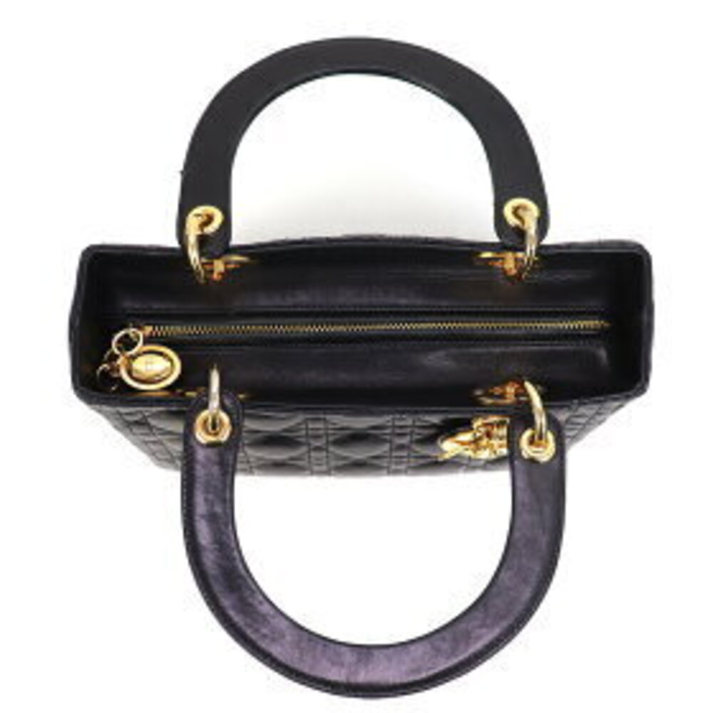 Dior Lady Classic Handbag Cannage Stitch Black Lambskin LADYDIOR Noir Black - Picture 6 of 7